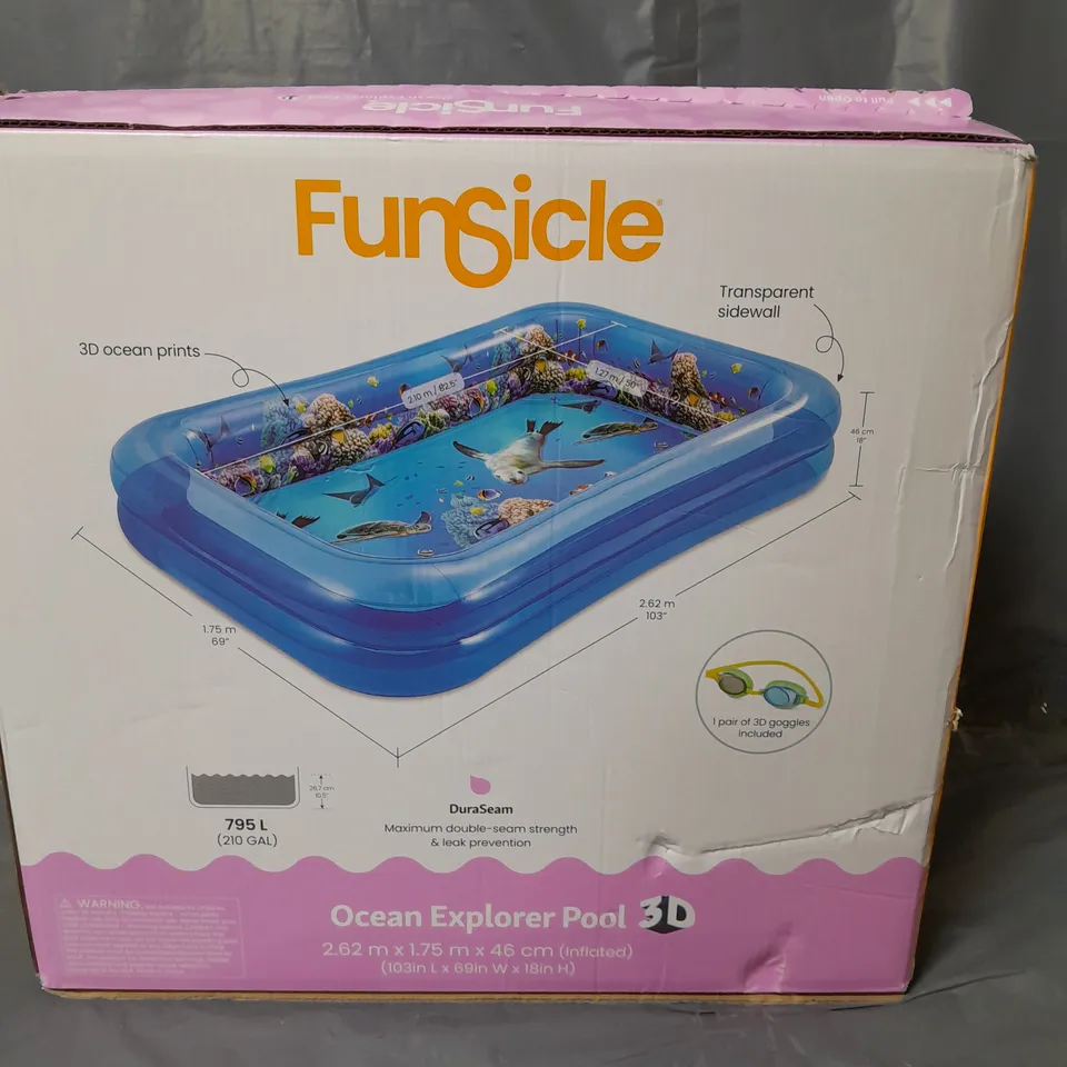 FUNSICLE OCEAN EXPLORER POOL WITH 3D GOGGLES