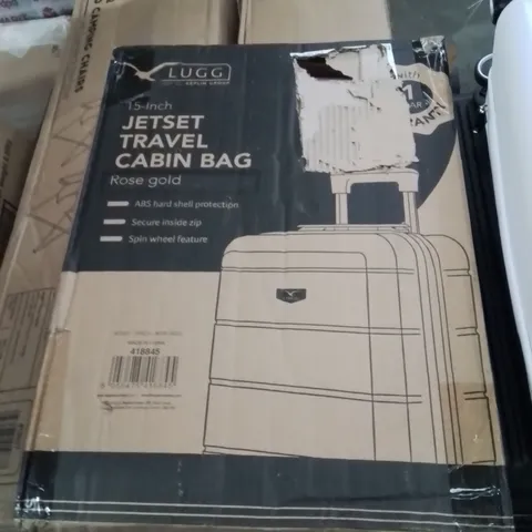 BOXED LUGG 15INCH JETSET TRAVEL CABIN BAG ROSE GOLD