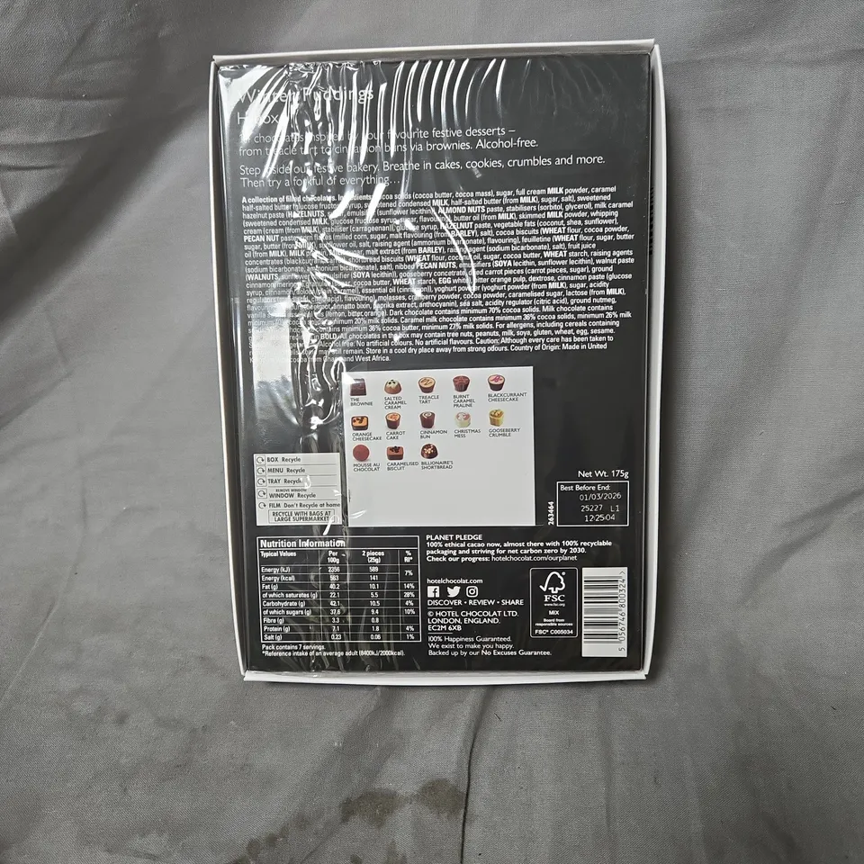 HOTEL CHOCOLAT WINTER PUDDINGS GIFT BOX – 175G