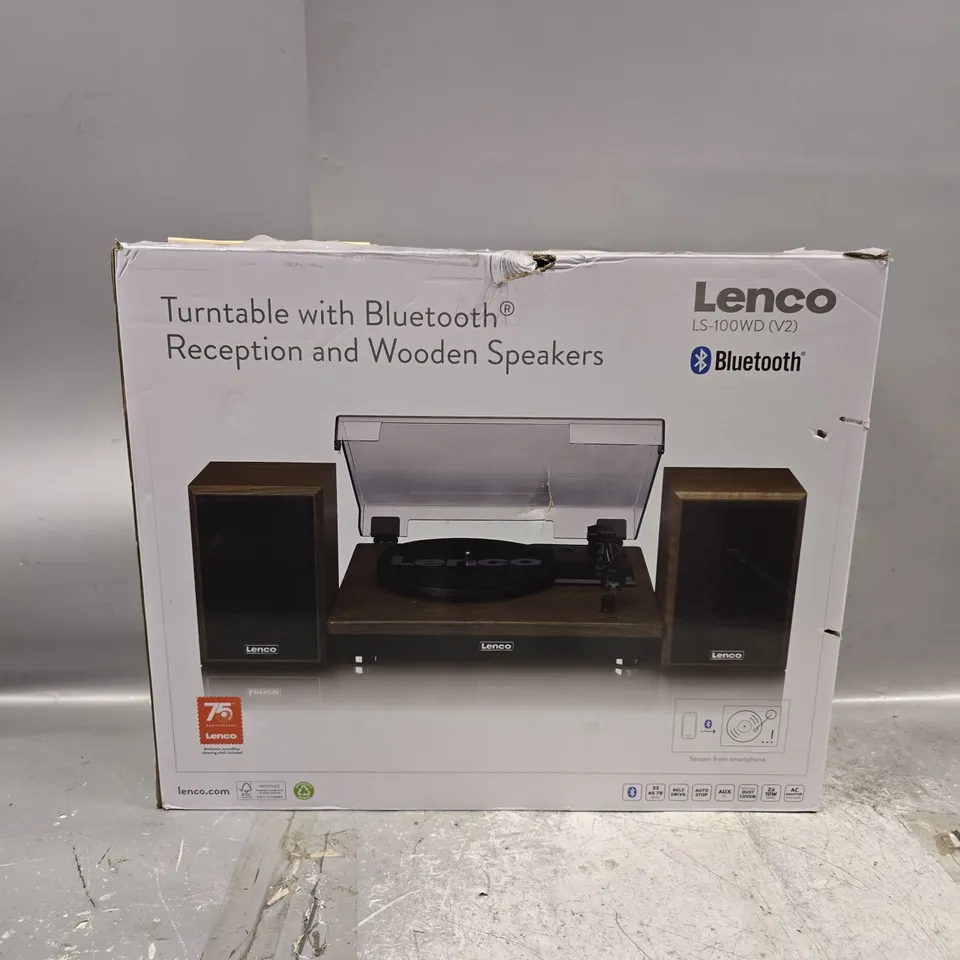 BOXED LENCO LS-100WD V2 BELT DRIVE TURNTABLE
