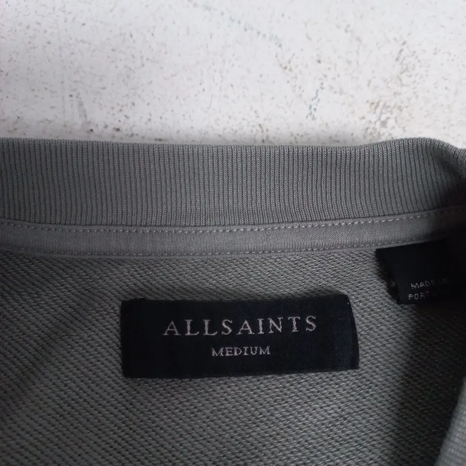 ALLSAINTS ORLANDO CREW SWEATSHIRT – GREY – UK MEDIUM