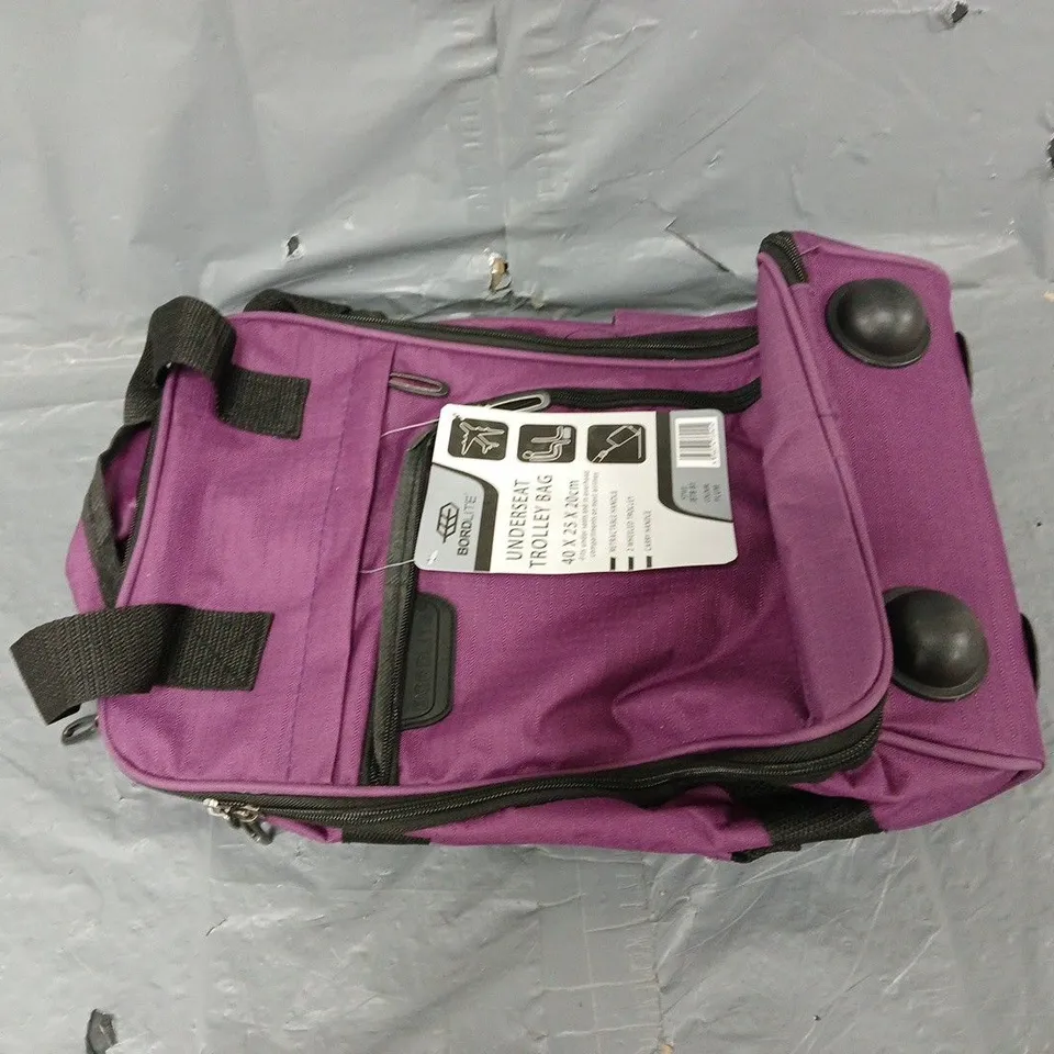BORDLITE UNDERSEAT TROLLEY BAG 40 X 25 X 20CM - PURPLE 