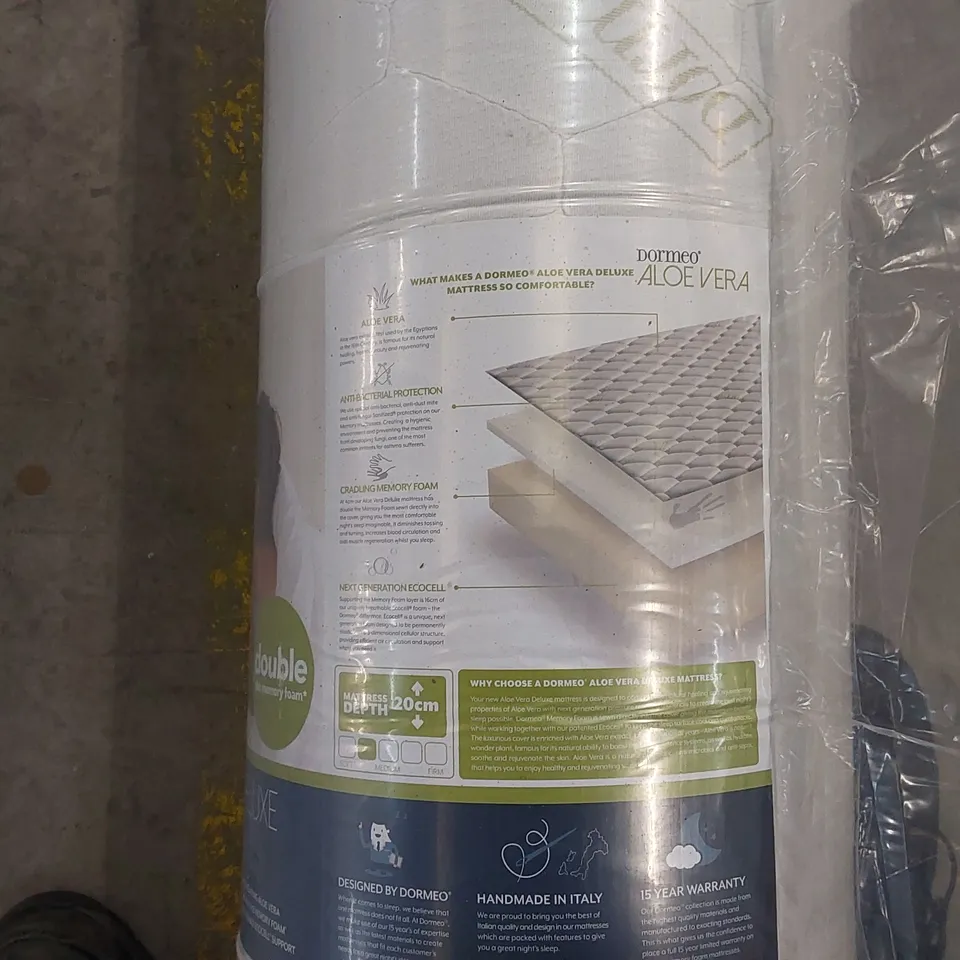 QUALITY BAGGED AND ROLLED DORMEO ALOE VERA DELUXE 6FT SUPERKING MATTRESS 