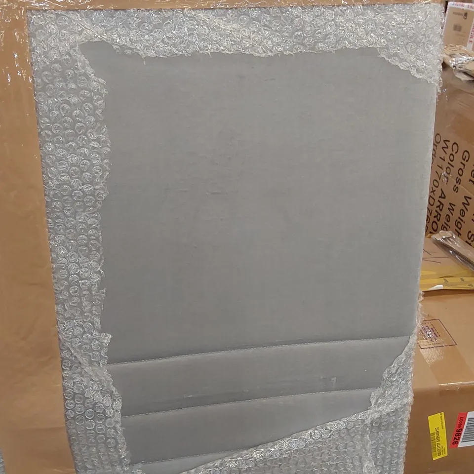 DESIGNER SILVER VELVET UPHOLSTERED HEADBOARD // SIZE: 150cm