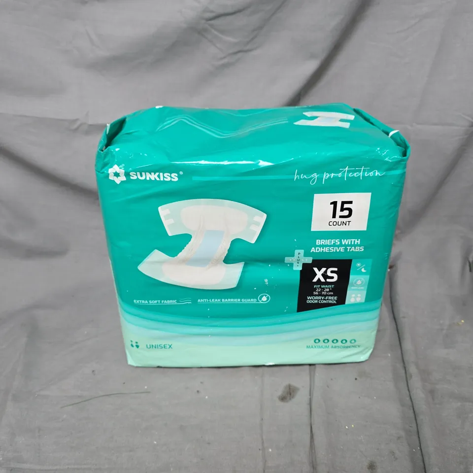 SUNKISS TRUSTPLUS MAXIMUM ABSORBENCY ADULT DIAPERS X15 DISPOSABLE BRIEFS