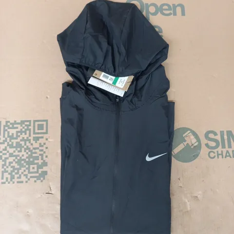 NIKE LONG SLEEVE HOODED ZIP-THROUGH JACKET IN BLACK SIZE XL