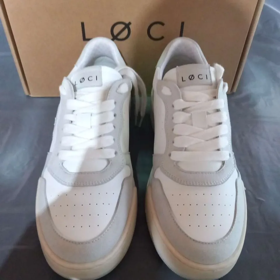 BOXED LOCI THREE GREY SYNTHETIC SNEAKERS SIZE 39