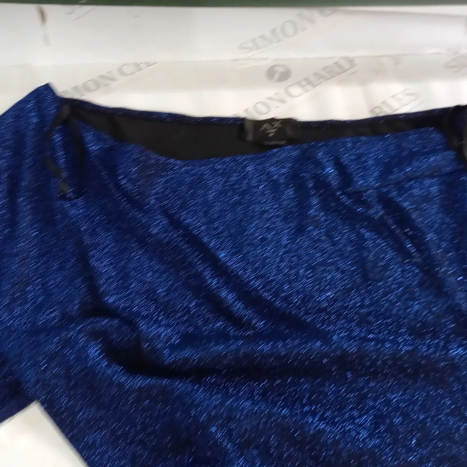 AX PARIS BLUE GLITTER ONE SHOULDER PLAYSUIT - 16