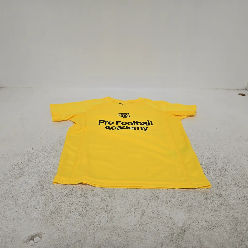PRO FOOTBALL ACADEMY MEDIUM KIDS YELLOW T SHIRT
