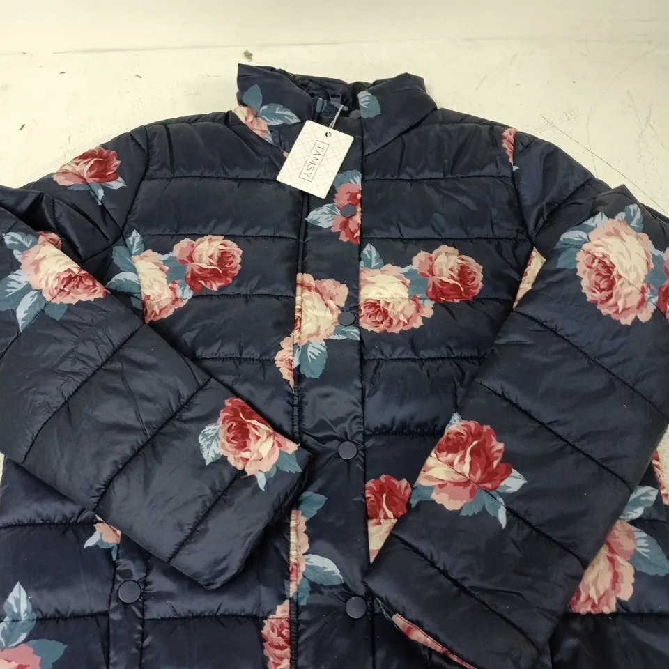 TAMSY FLORAL PRINT PUFFER JACKET – UK SIZE XL
