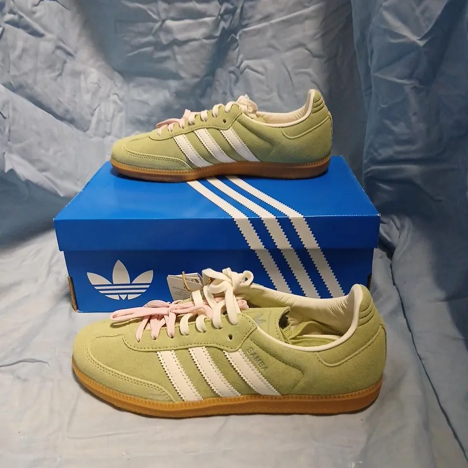 ADIDAS SAMBA OG W GREEN SUEDE TRAINERS – UK 7