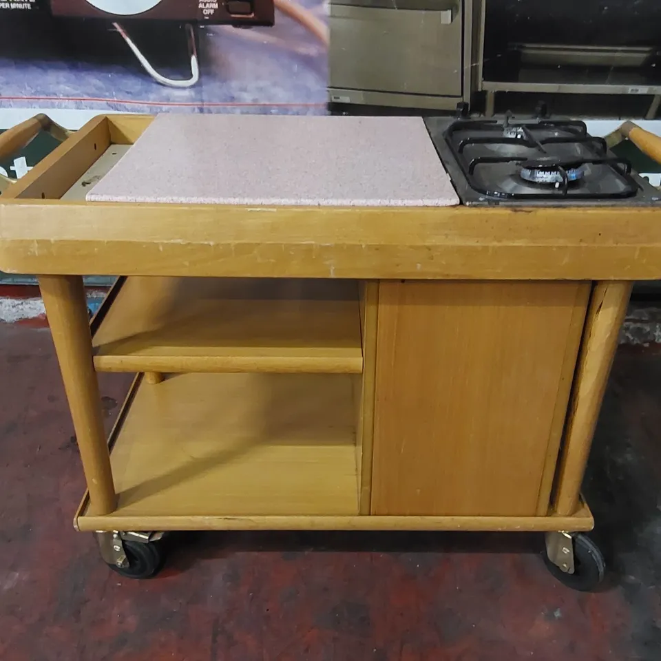 FLAMBÉ TROLLEY WITH TWIN GAS HOB