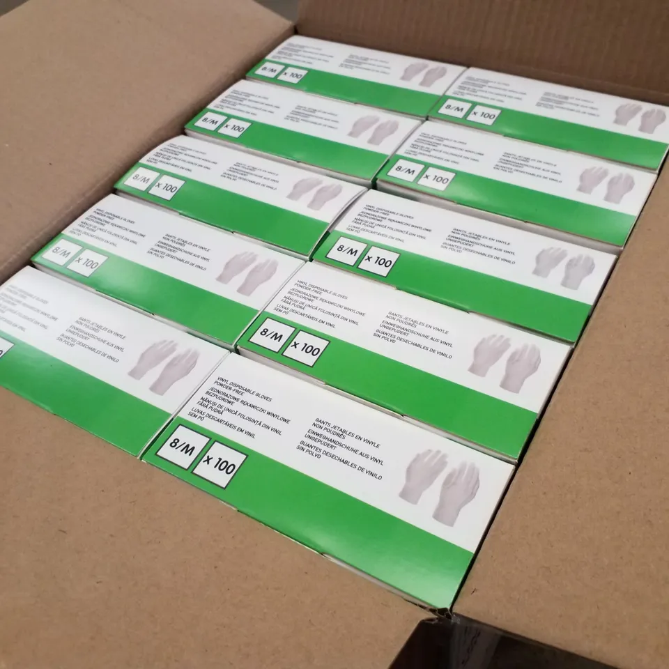 PALLET OF APPROXIMATELY 56 INTCO VINYL DISPOSABLE GLOVES 100PK BOXES - MEDIUM