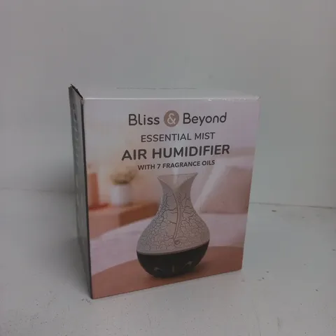 BLISS & BEYOND ESSENTIAL MIST AIR HUMIDIFIER WITH 7 FRAGRANCE OILS – BOXED