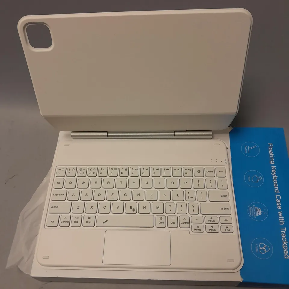 BOXED FLOATING KEYBOARD CASE WITH TRACKPAD