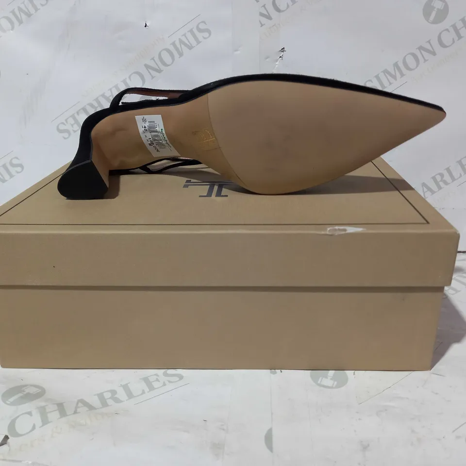 BOXED PAIR OF LATOUCHE HEELS IN BLACK EU SIZE 40