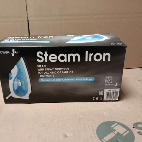 POWER PLUS STEAM IRON 1400W – BLUE/WHITE, SPRAY FUNCTION