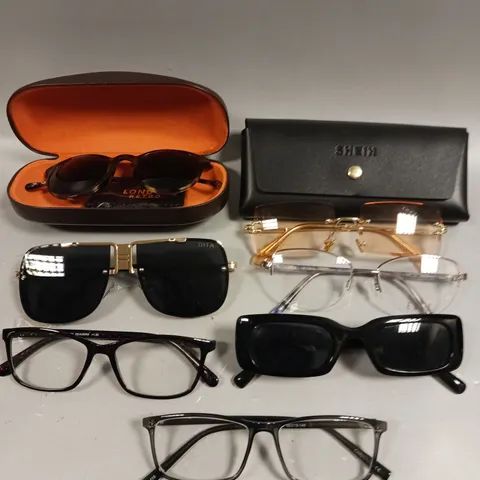 APPROXIMATELY 20 ASSORTED SUNGLASSES/PRESCRIPTION GLASSES IN VARIOUS DESIGNS