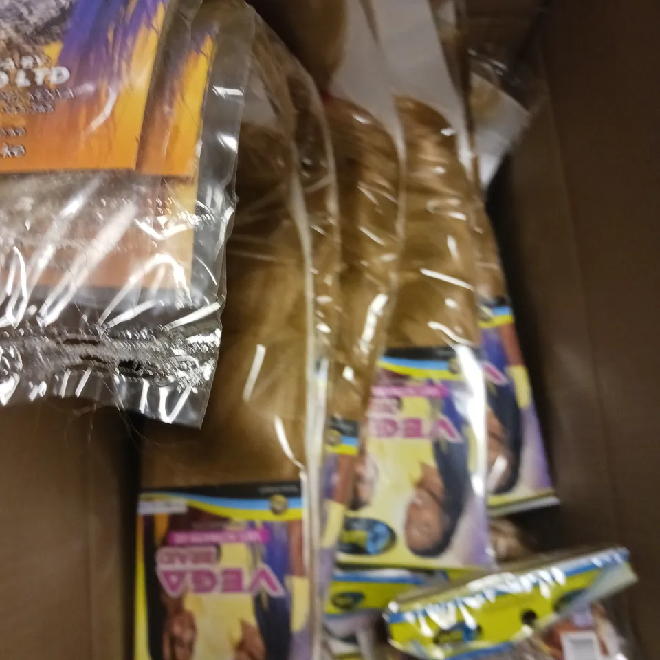 APPROXIMATELY 20 SEALED OLIVIA VEGA BRAID HAIR PIECES - #27 BLOND