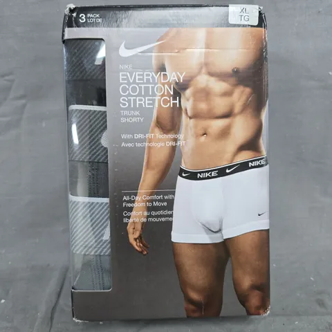 NIKE EVERYDAY COTTON STRETCH BOXER BRIEFS 3-PACK SIZE XL