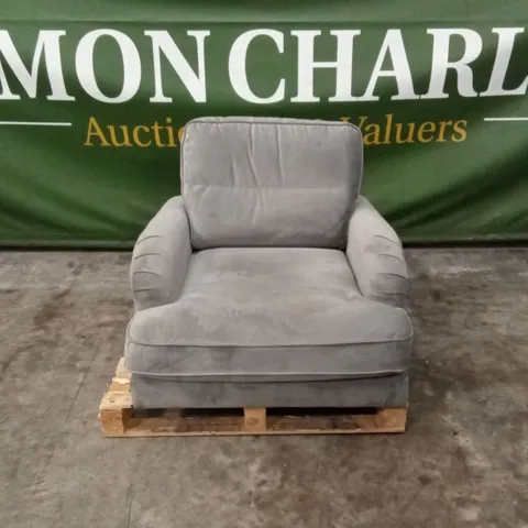 VICTORIA FABRIC ARMCHAIR - GREY