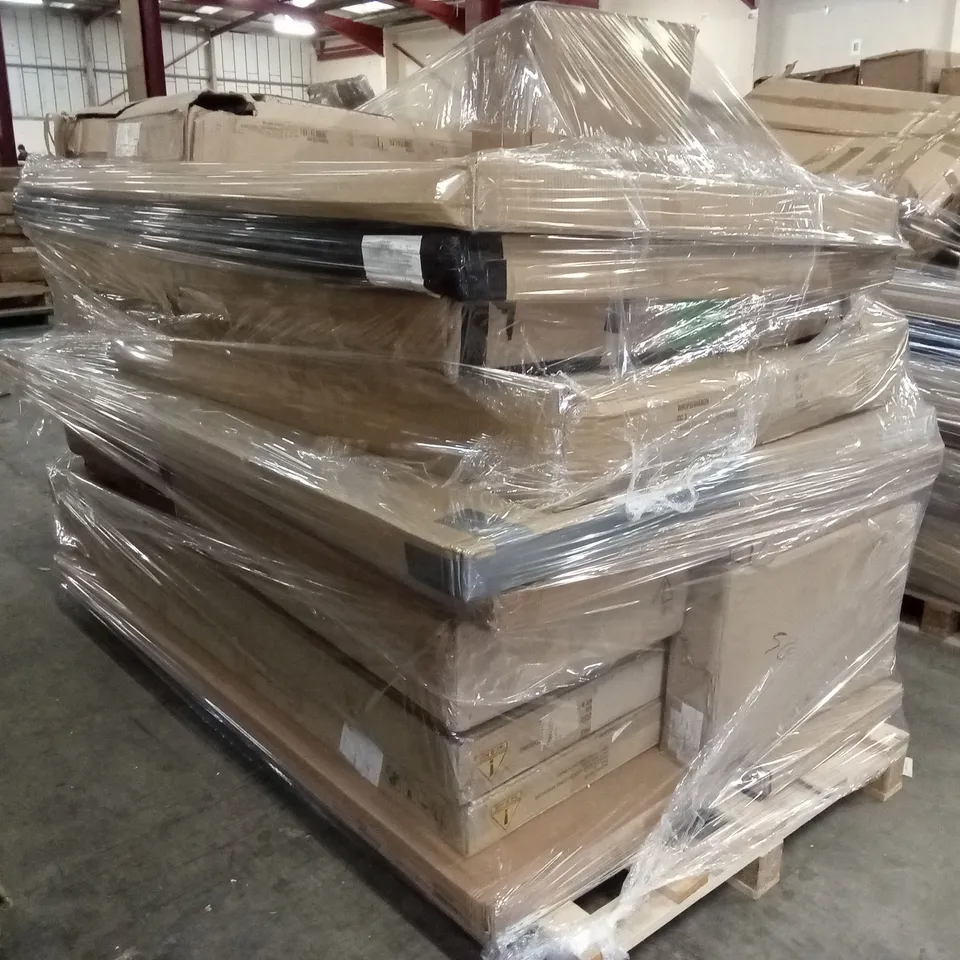 PALLET OF ASSORTED DESIGNER INCOMPLETE FLATPACK FURNITURE SETS AND PIECES 