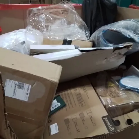PALLET OF ASSORTED HOUSEHOLD GOODS AND PRODUCTS TO INCLUDE;CEILING LIGHT,LITTER BOX,DUVET
