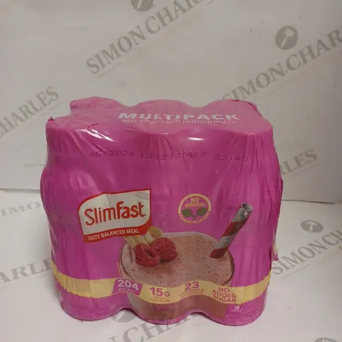 SEALED PACK OF 6 SLIMFAST MEAL SHAKES - RASPBERRY & WHITE CHOCOLATE - 6 X 325ML