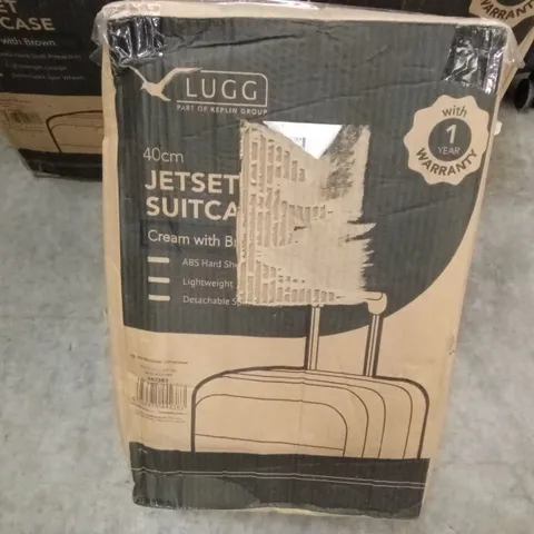 BOXED LUGG - 40CM JETSET SUITCASE CREAM BROWN