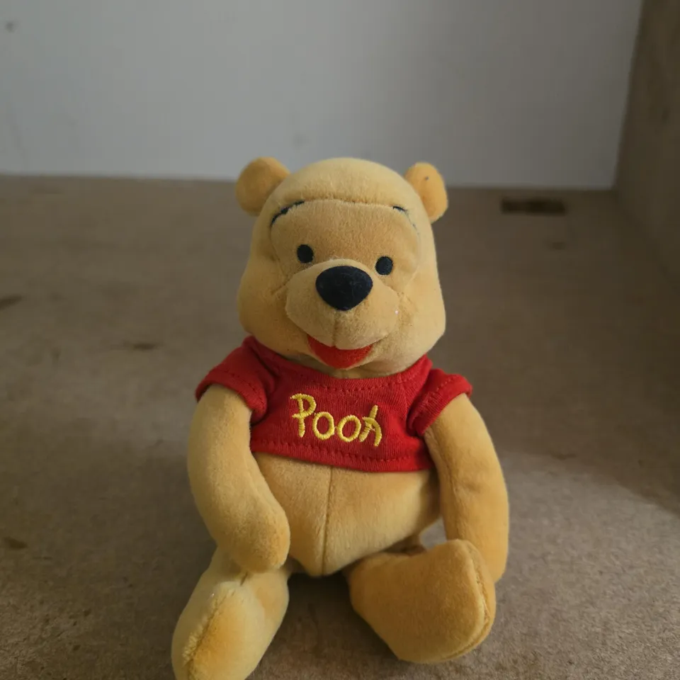 BOX OF APPROXIMATELY 10 ASSORTED CHILDRENS TOYS INCLUDING WINNIE THE POOH TOY, JIGSAW PUZZLE AND SNORKEL