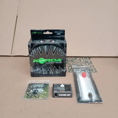 KORDA KRUSHA LARGE; GARDNER COVERT DARK LONG SHANK HOOKS SIZE 6 (BARBLESS) & SHORTY PELLET WAGGLER 7G – FISHING TACKLE LOT