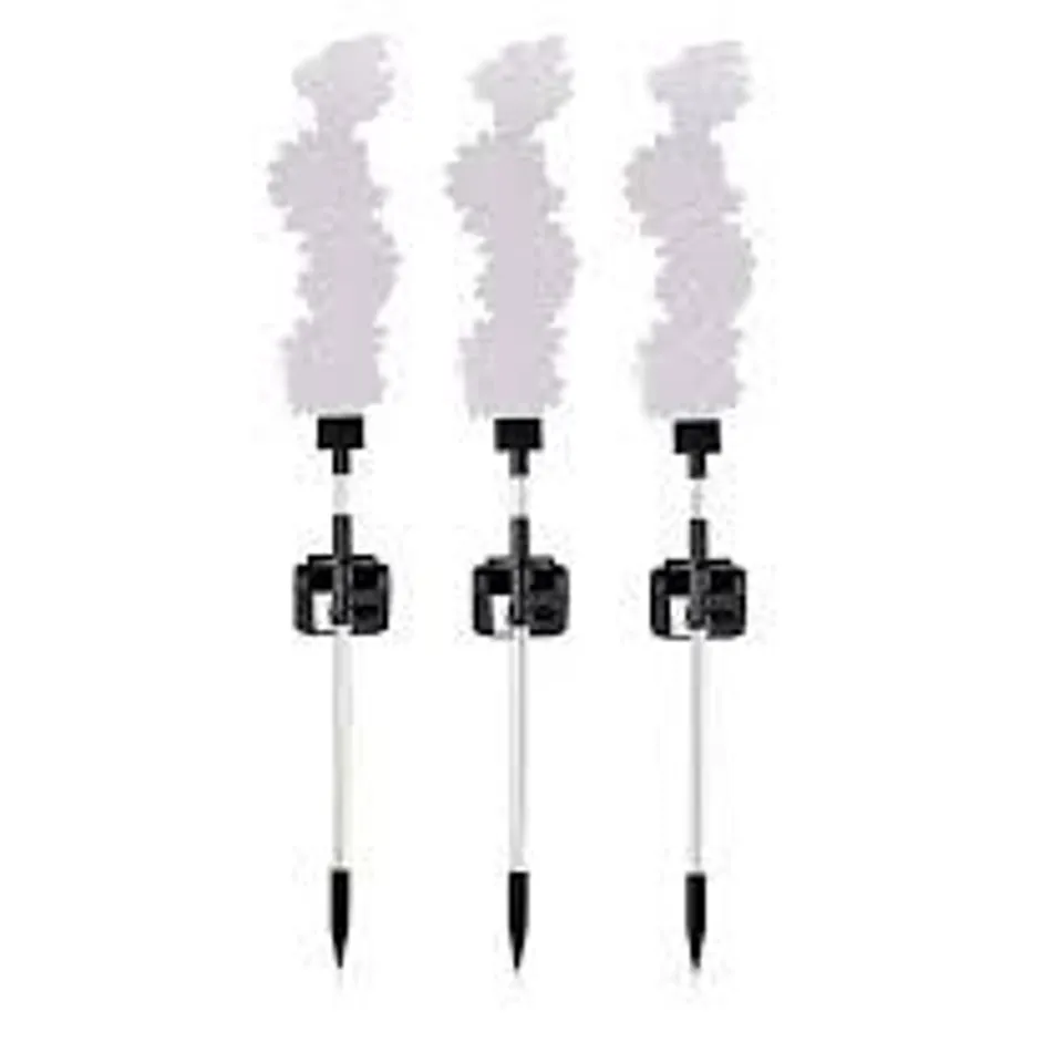 BOXED GARDEN STORIES SET OF 3 ACRYLIC SOLAR STAKE LIGHTS