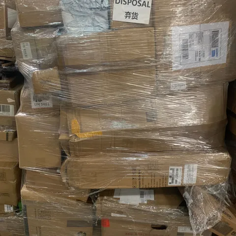 PALLET OF ASSORTED ITEMS TO INCLUDE SOFA BED, FLATPACK AND SCOOTERS