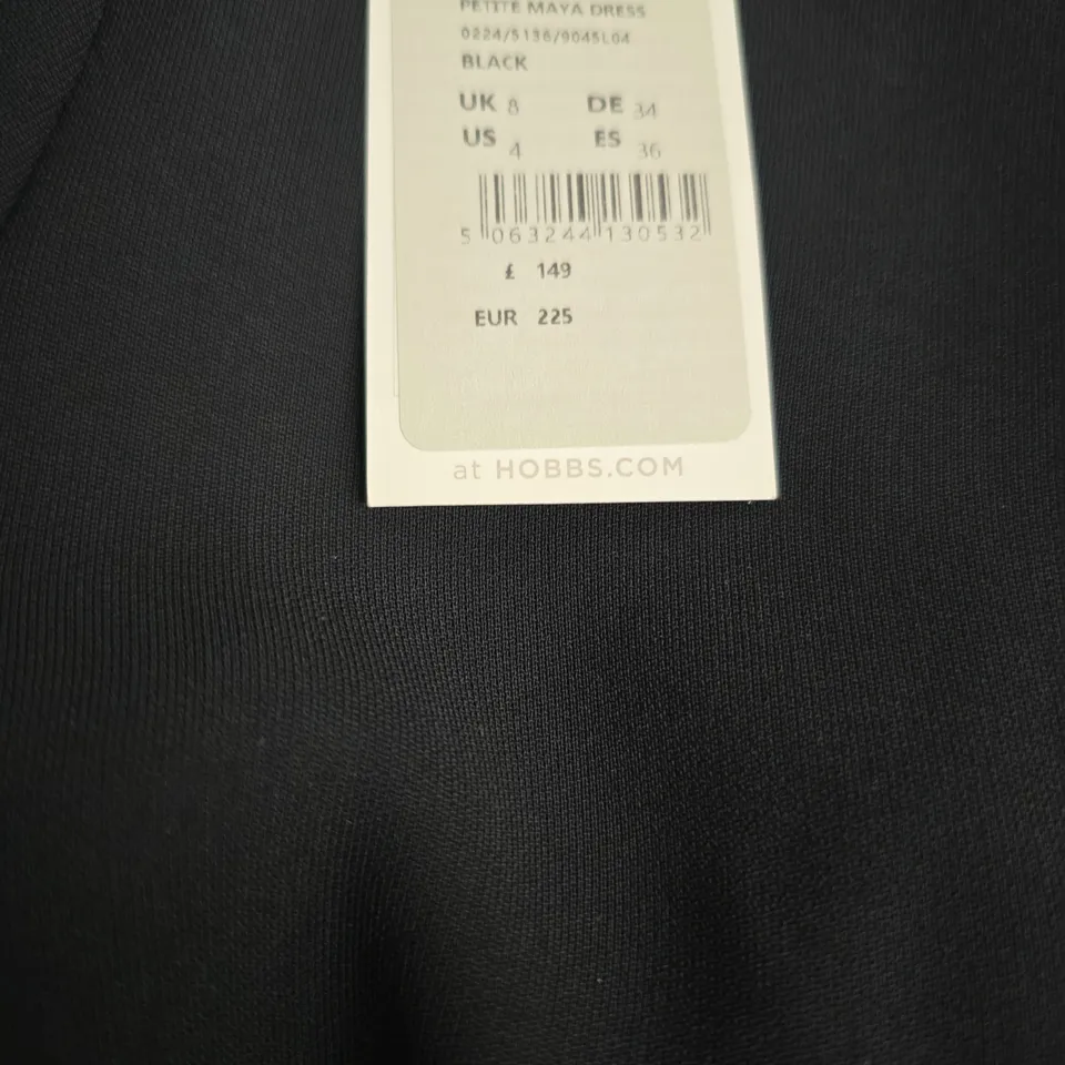 HOBBS LONDON PETITE MAYA DRESS – BLACK, UK 8 (US 4)