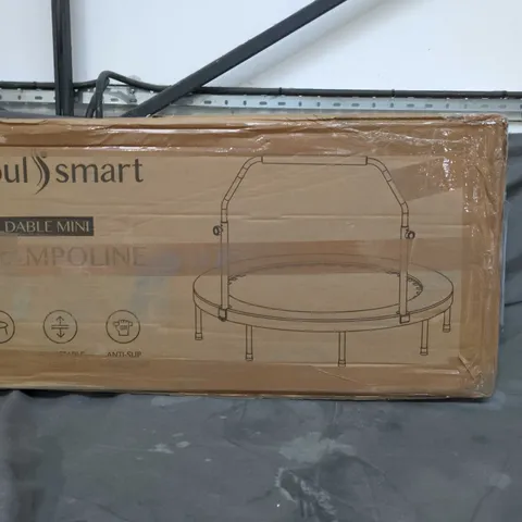 SOULSMART FOLDABLE MINI TRAMPOLINE WITH ADJUSTABLE HANDLE – BOXED