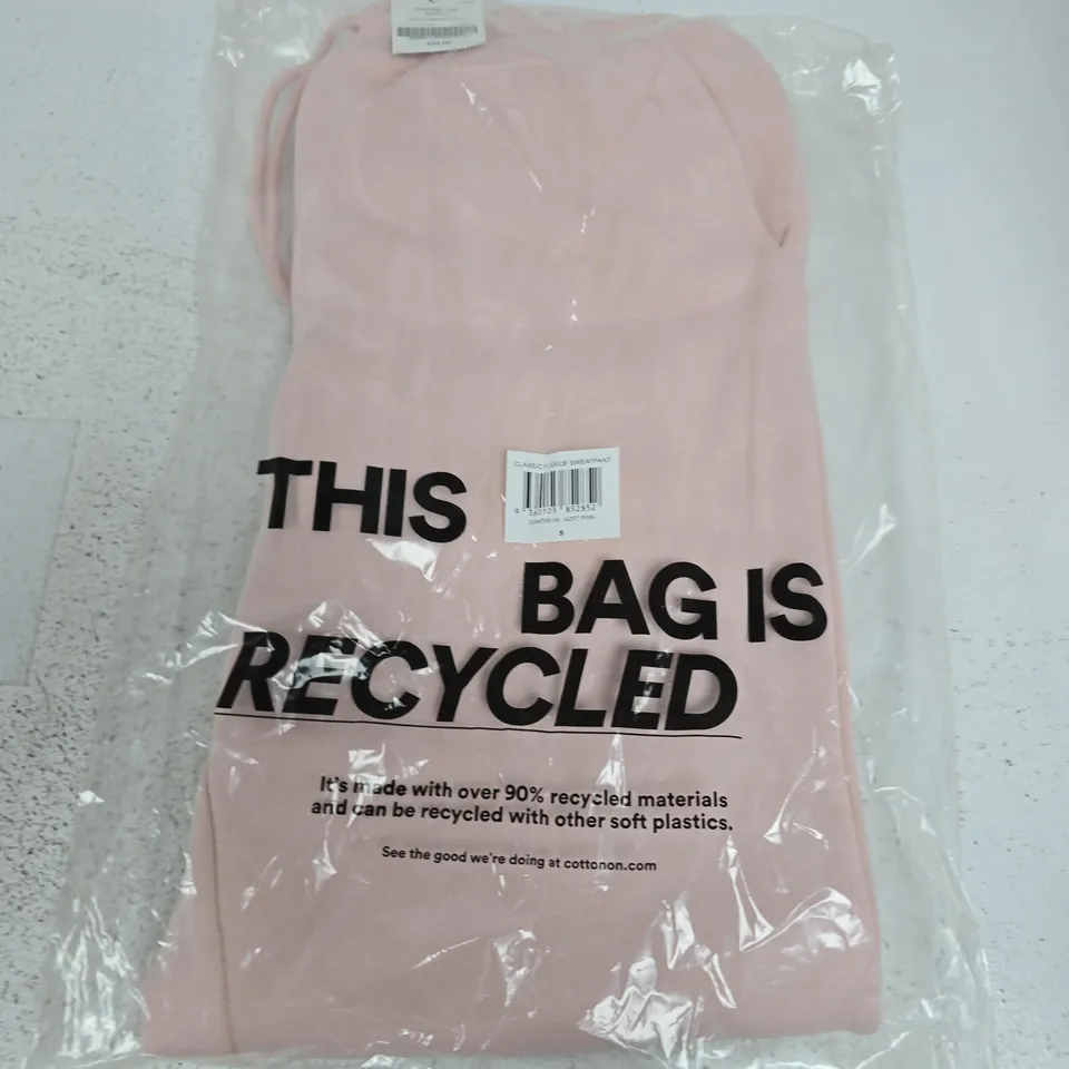 6 BAGGED CLASSIC FLEECE SWEATPANTS IN PINK