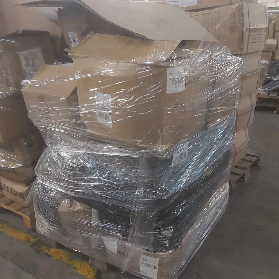 PALLET TO CONTAIN A LARGE ASSORTMENT OF HOUSEHOLD ITEMS TO INCLUDE; ZIP BAGS, PLASTIC WALLETS, SINK BASIN, CRAFT ITEMS ETC