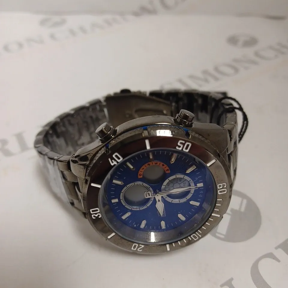 BOXED BARKERS OF KENSINGTON PREMIER SPORT BLUE DIAL WATCH 