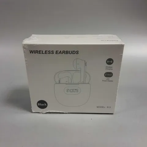 BOXED SEALED S13 WIRELESS EARBUDS IN BLACK
