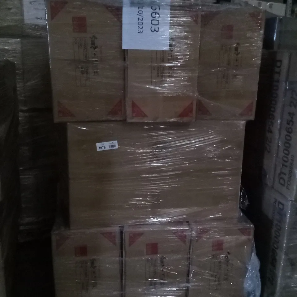 PALLET OF ASSORTED BOXED DINING TABLE PARTS