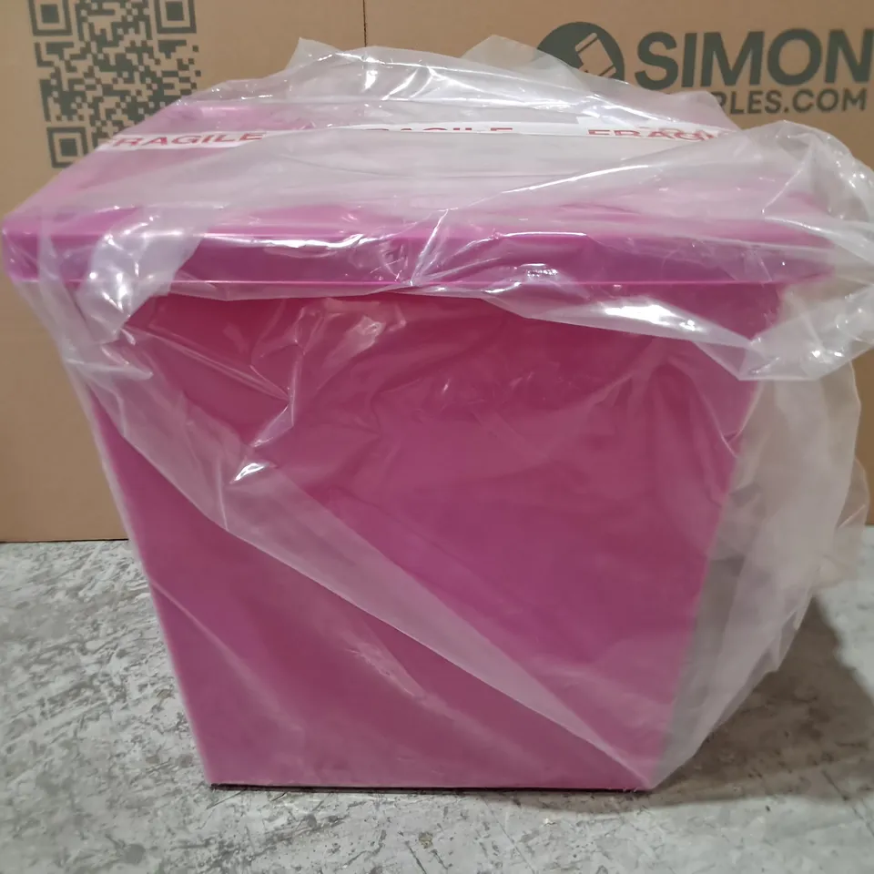 PINK 55L STORAGE BOX WITH LID 
