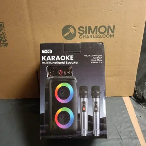 T-08 KARAOKE MULTIFUNCTIONAL SPEAKER BOXED
