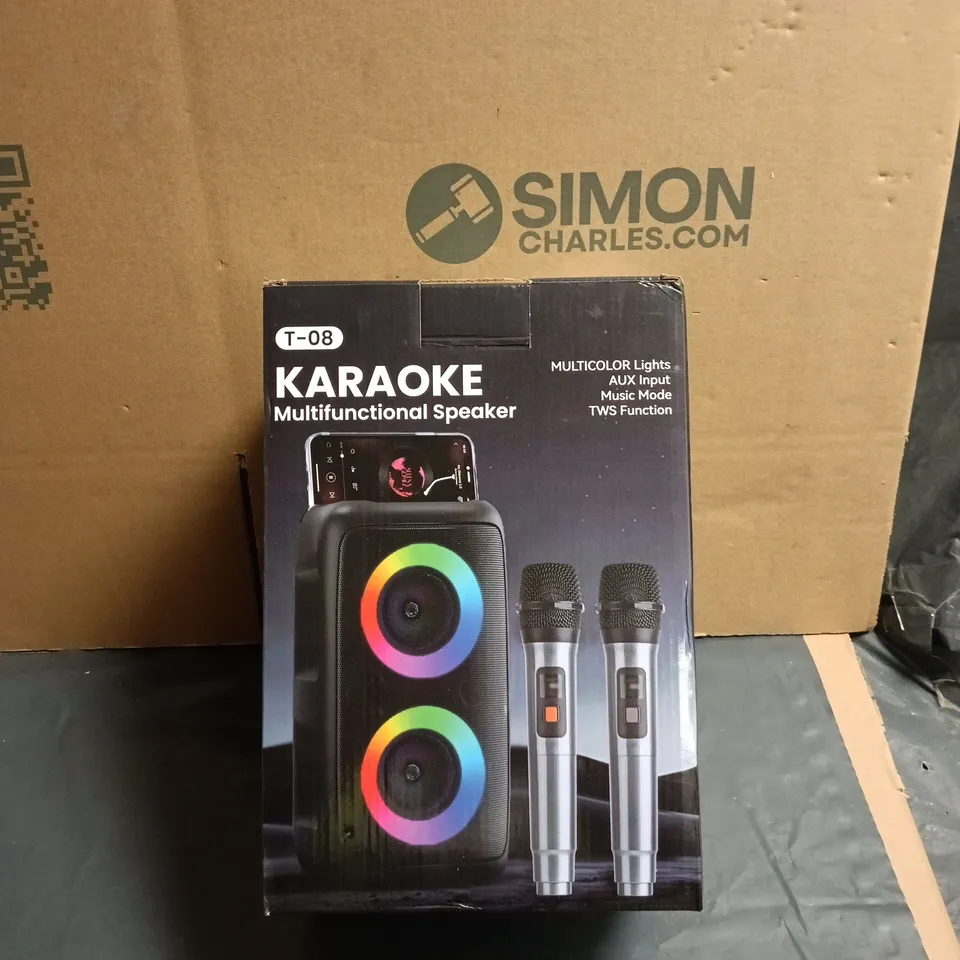 T-08 KARAOKE MULTIFUNCTIONAL SPEAKER BOXED