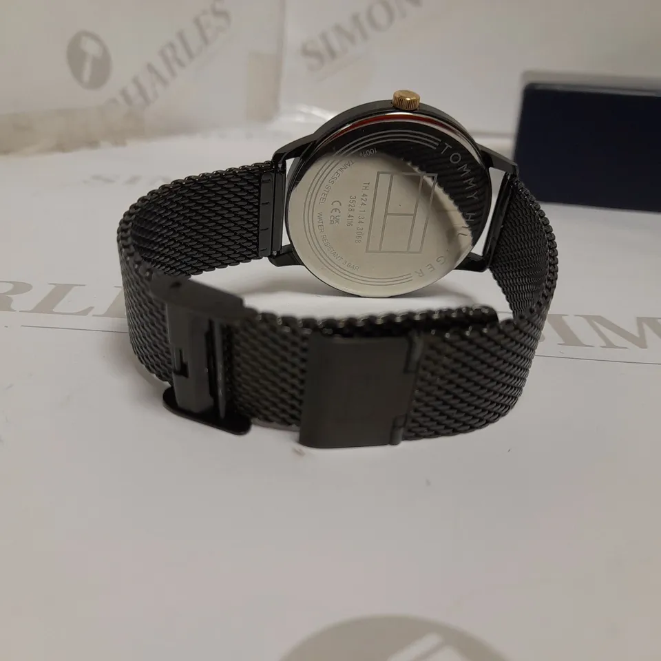 TOMMY HILFIGER HENRIX MEN'S BLACK IP BRACELET WATCH RRP £159