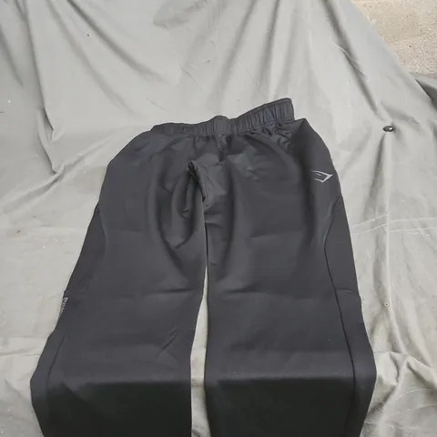 GYNMSHARK  BLACK TRACKSUIT BOTTOMS EXTRA SMALL