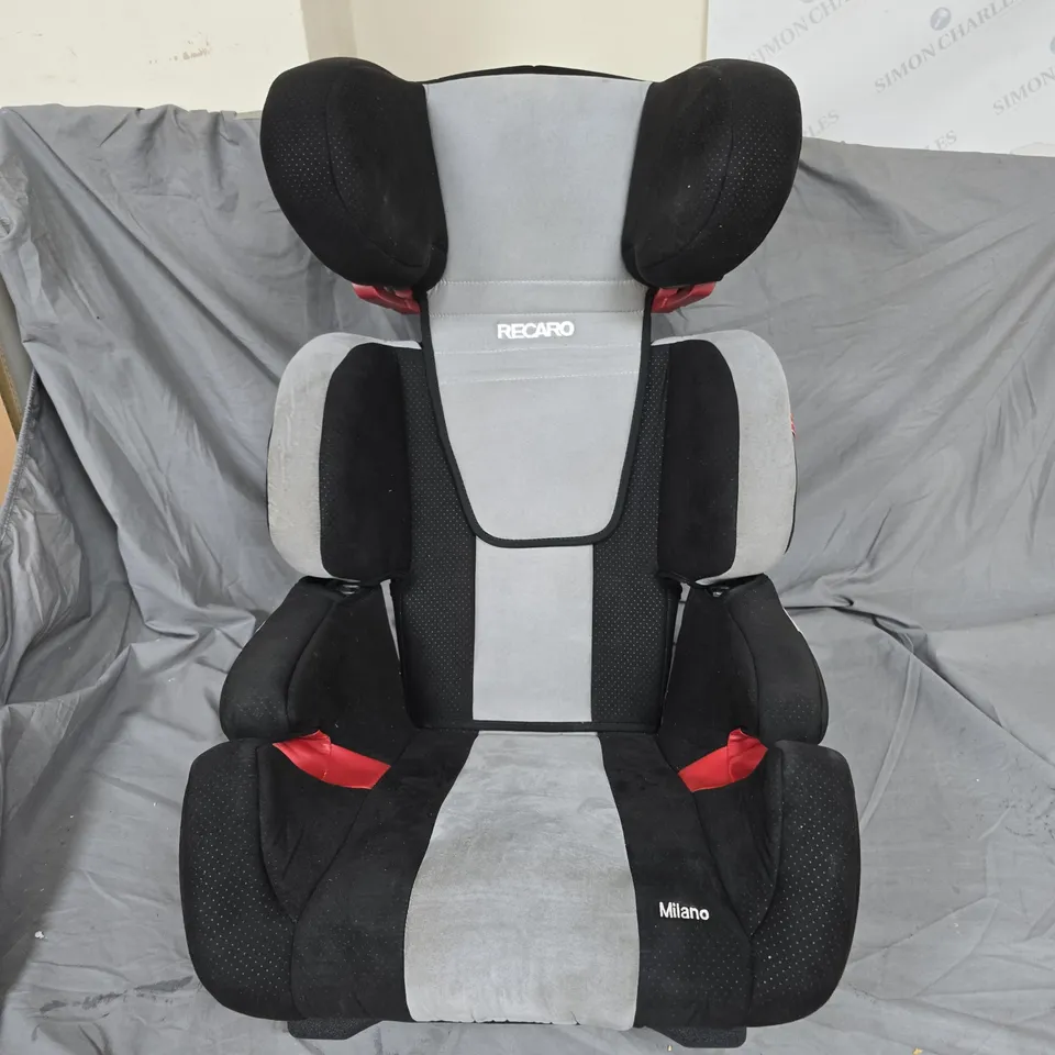 RECARO MILANO CONVERTIBLE CHILD CAR SEAT – 15–36 KG, BLACK/GRAY WITH ASP