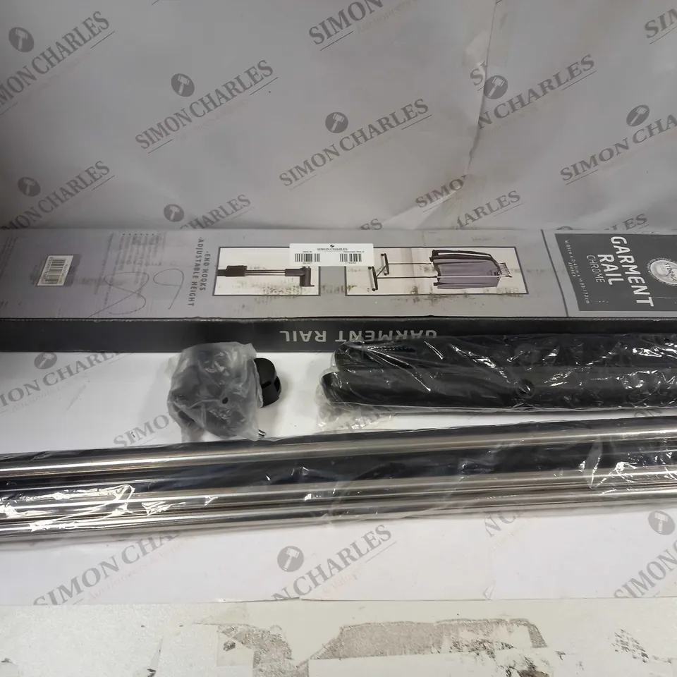 MODA GARMENT RAIL CHROME BOXED 