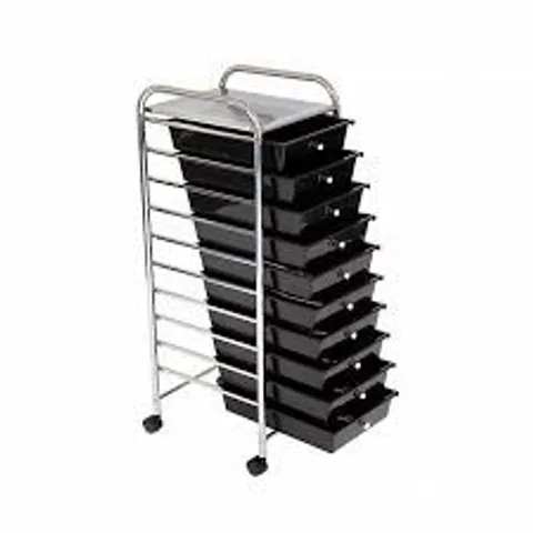 OYPLA 10 DRAWER STORAGE MOBILE MAKEUP SALON TROLLEY PORTABLE STORAGE ORGANISER