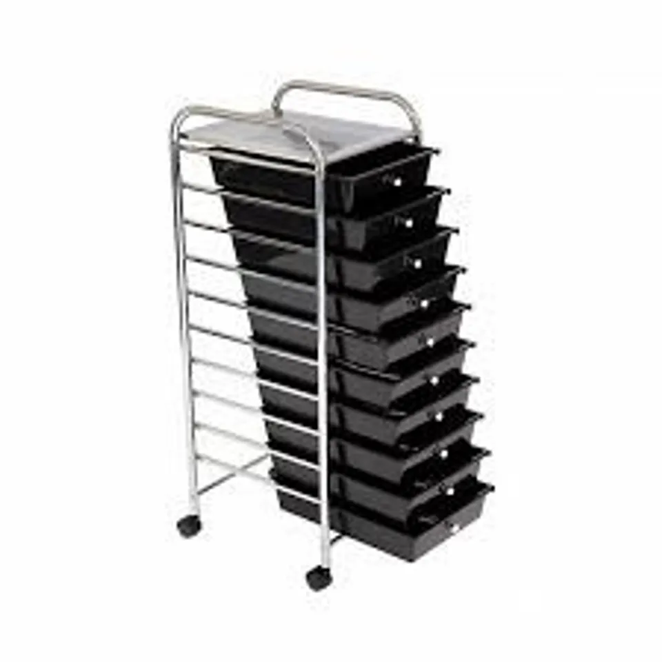 OYPLA 10 DRAWER STORAGE MOBILE MAKEUP SALON TROLLEY PORTABLE STORAGE ORGANISER