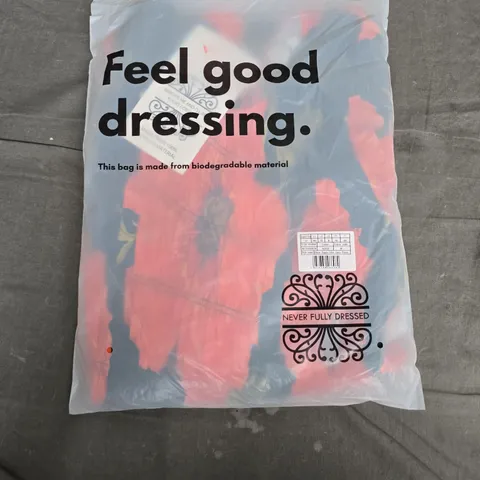 BAGGED NEVER FULLY DRESSED BLACK POPPY MINI NARA DRESS – UK 12 (EU 40)